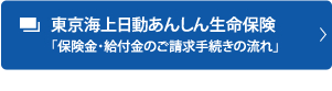 東京海上日動あんしん生命保険「保険金・給付金のご請求手続きの流れ」